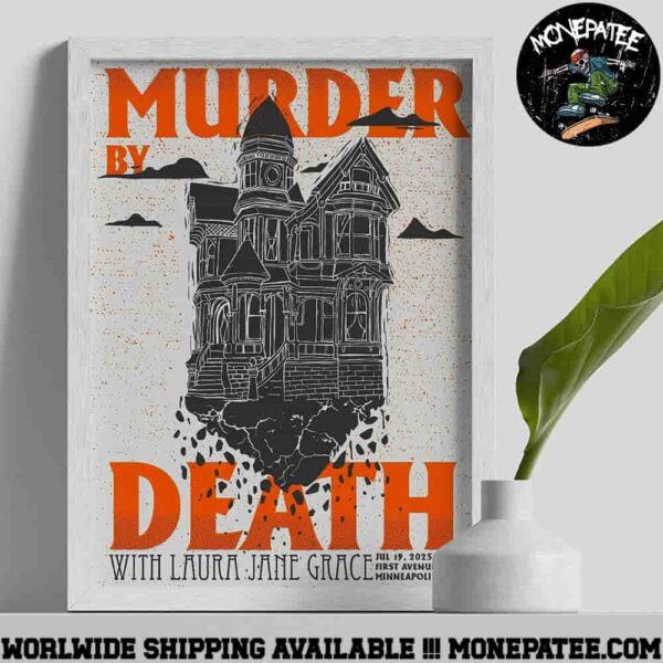 Murder By Death Concert Poster With Laura Jane Grace In Minneapolis MN On July 19 2025 At First Avenue Home Decor Poster Canvas