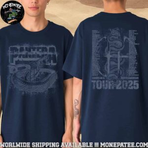 Pantera Europe And North American Tour 2025 Dates List Snake CFH Merchandise T-Shirt