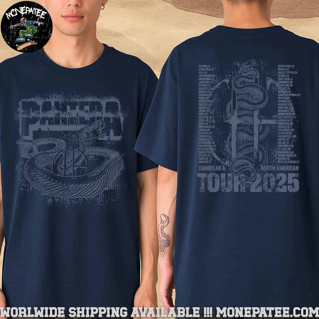 Pantera Europe And North American Tour 2025 Dates List Snake CFH Merchandise T-Shirt Pantera Europe And North American Tour 2025 Dates List Snake CFH Merchandise T-Shirt