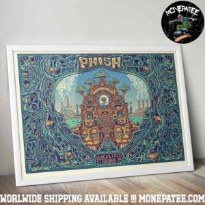 Phish Band Concert Poster For Show In Pittsburgh PA On June 24 2025 At Petersen Events Center Decorative Poster Canvas
