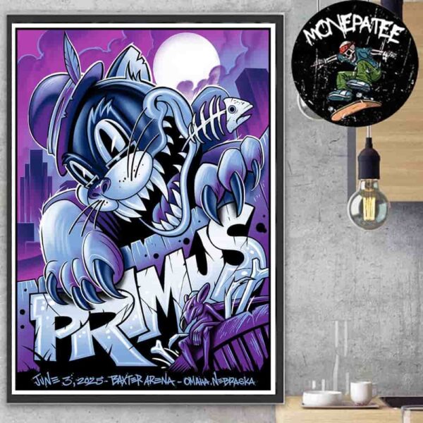 Primus Concert Poster In Omaha NE On June 3 2025 At Baxter Arena Home Decor Poster Canvas