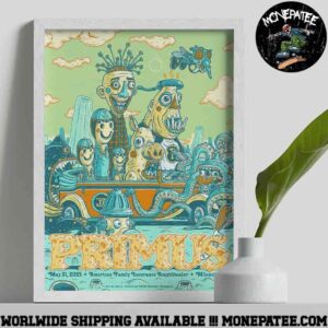 Primus Sessanta V2.0 Poster For Show In Milwaukee WI At American Family Insuarance Amphitheater On May 31 2025 Decorative Poster Canvas