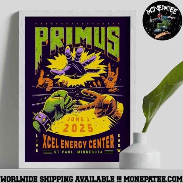 Primus Sessanta V2.02 Poster For Show In St Paul Mn At Xcel Energy Center On June 1 2025 Decorative Poster Canvas