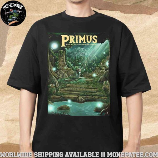 Primus Sessanta V2.0 Poster For Show In Auburn Washington At White River Amphitheatre On June 7 2025 Merchandise Unisex T-Shirt