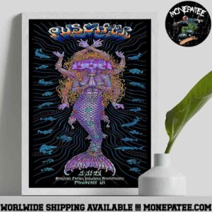Puscifer Sessanta V2.0 Poster For Show In Milwaukee WI At American Family Insuarance Amphitheater On May 31 2025 Decorative Poster Canvas