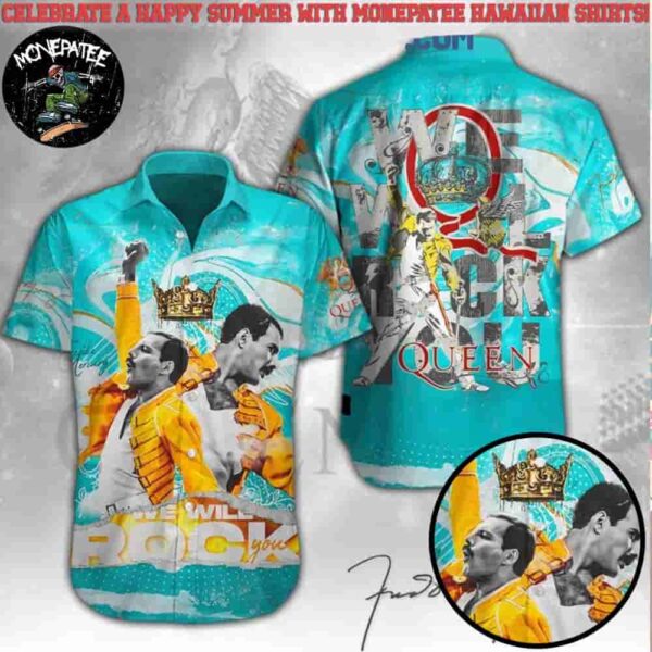 Queen We Will Rock You Hawaiian Shirt and Beach Shorts