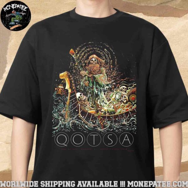 Queens Of The Stone Age Concert Poster In Madison WI On June 20 2025 At Breese Stevens Field Unisex T-Shirt