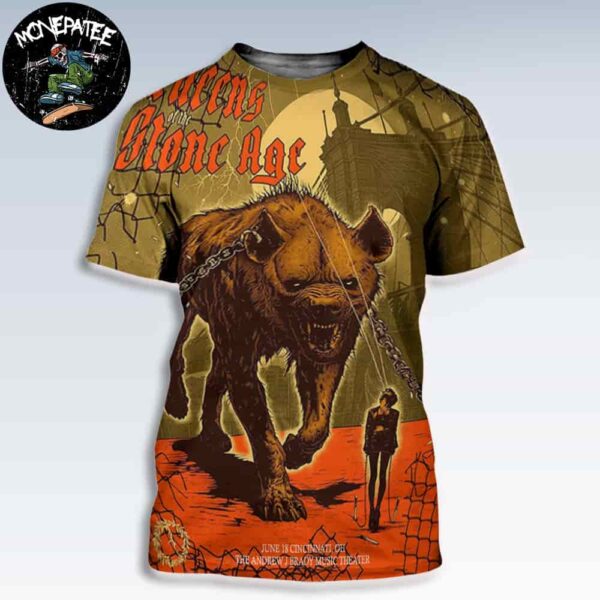 Quuens Of The Stone Age Venue Poster In Cincinnati OH At The Andrew J Brady Music Theater On June 18 2025 All Over Print Shirt
