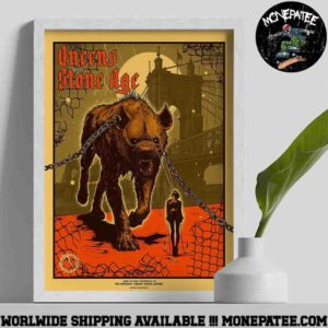 Quuens Of The Stone Age Venue Poster In Cincinnati OH At The Andrew J Brady Music Theater On June 18 2025 Decorative Poster Canvas