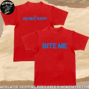 Renee Rapp Biteme Tour 2025 Exclusive Red Tee Shirt