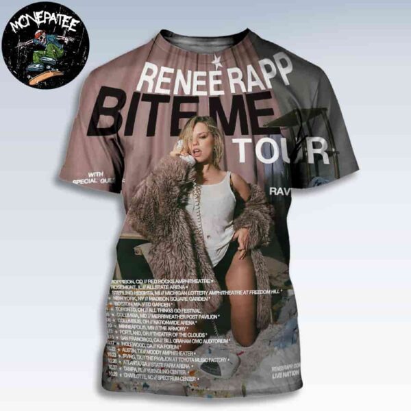 Renee Rapp Biteme Tour 2025 With Syd And Ravun Lenae Setlist Photo All Over Print T-Shirt