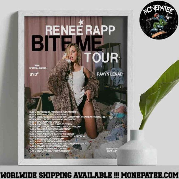 Renee Rapp Biteme Tour 2025 With Syd And Ravun Lenae Setlist Photo Decorative Poster Canvas