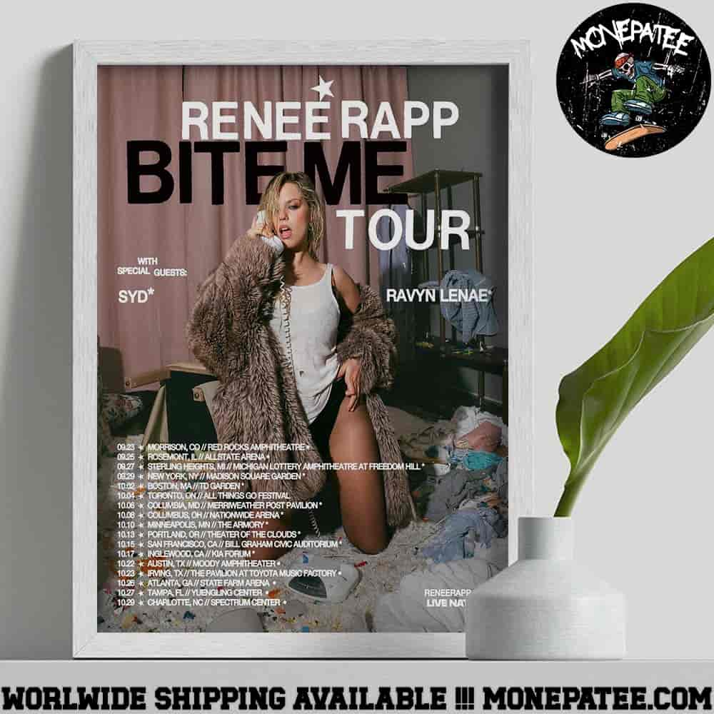 Renee Rapp Biteme Tour 2025 With Syd And Ravun Lenae Setlist Photo Decorative Poster Canvas Renee Rapp Biteme Tour 2025 With Syd And Ravun Lenae Setlist Photo Decorative Poster Canvas