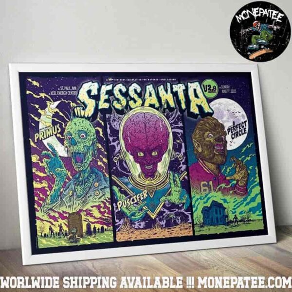 Sessanta V2.02 Poster For Show In St Paul Mn At Xcel Energy Center On June 1 2025 Decorative Poster Canvas
