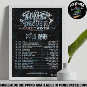 Slaughter To Prevail The Grizzly Winter Tour Dates List 2026 Home Decor Poster Canvas