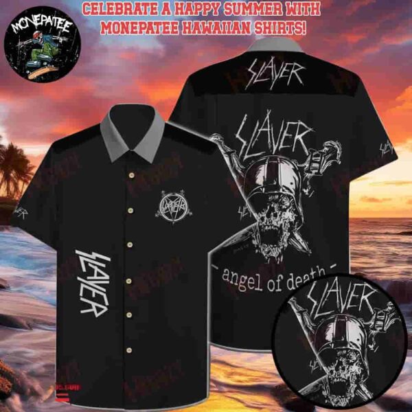 Slayer Music Band Angel Of Death Hawaiian Shirt and Beach Shorts
