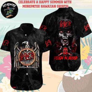 Slayer Music Band Blood Reign Hawaiian Shirt and Beach Shorts