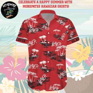 Slayer Music Band Island Theme Hawaiian Shirt and Beach Shorts