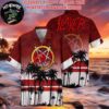 Slayer Music Band Palm Shadows Hawaiian Shirt and Beach Shorts