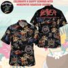 Slayer Music Band Palm Shadows Hawaiian Shirt and Beach Shorts