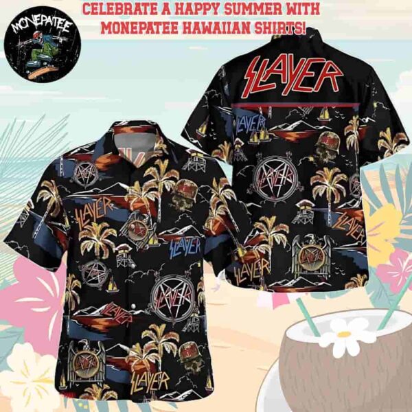 Slayer Music Band Paradise Found Hawaiian Shirt and Beach Shorts