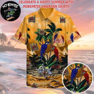 Slayer Music Band Parrot Paradise Hawaiian Shirt and Beach Shorts