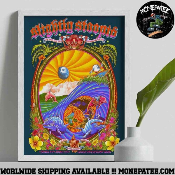 Slightly Stoopid Concert Poster Cocoa Florida At Cocoa Riverfront Park Decorative Poster Canvas