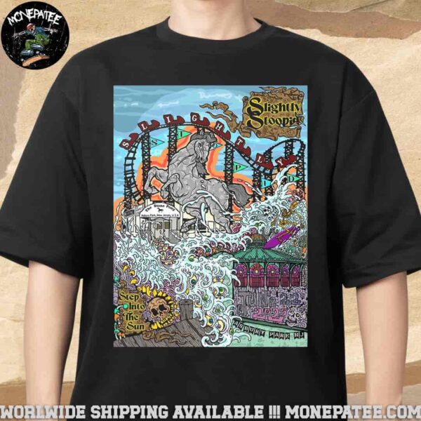 Slightly Stoopid Concert Poster In Asbury Park NJ On June 22 2025 Art By Mike Nomy Unisex T-Shirt