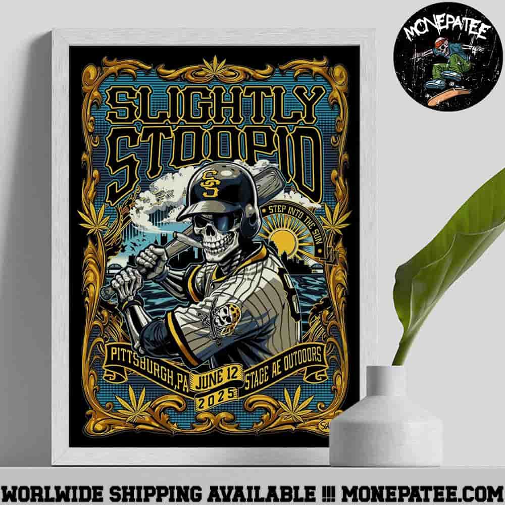 Slightly Stoopid Concert Poster In Pittsburgh PA On June 12 2025 At Stage Ae Outdoors Home Decor Poster Canvas