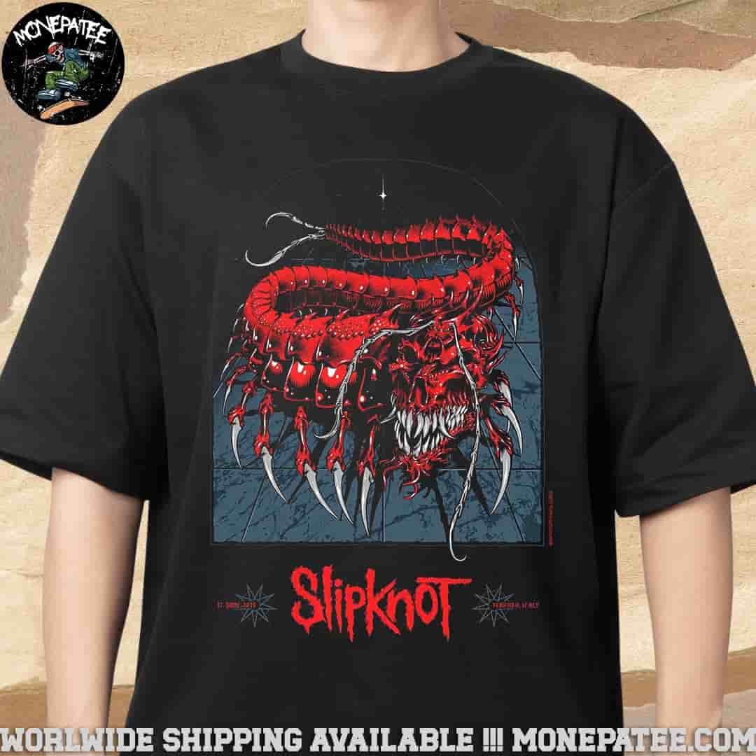Slipknot Concert Poster In At Ferrara Summer Festival In Ferrara Italy June 17 2025 Unisex T-Shirt Slipknot Concert Poster In At Ferrara Summer Festival In Ferrara Italy June 17 2025 Unisex T-Shirt