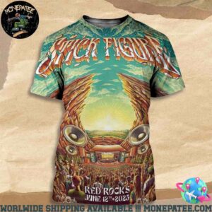 Stick Figure Concert Poster At Red Rocks Amphitheatre On June 12 2025 In Morrison CO All Over Print T-Shirt