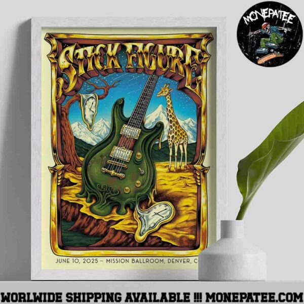 Stick Figure Concert Poster In Denver CO On June 10 2025 At Mission Ball Room Home Decor Poster Canvas
