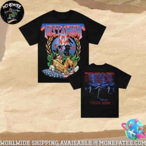 Testament Perilous Nation 2025 Tour Merch Two Sided Unisex T-Shirt