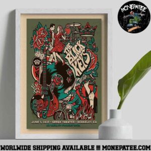 The Black Keys Poster For Show In Berkeley CA At Greek Theater On June 1 2025 No Rain No Flowers Tour Decorative Poster Canvas