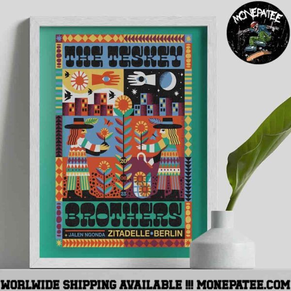 The Teskey Brothers Concert Poster At Citadel Music Festival Berlin On June 20 2025 Decorative Poster Canvas