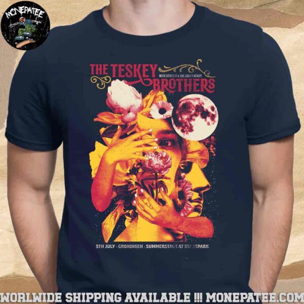 The Teskey Brothers Concert Poster In Groningen At Summerstage At Stadsspark On July 5th 2025 Unisex T-Shirt