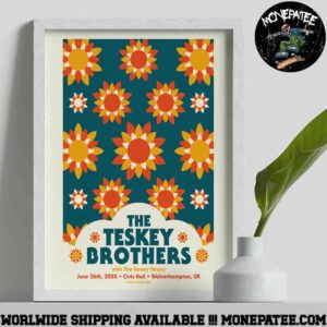 The Teskey Brothers Concert Poster In Wolverhampton UK At Civic Hall On June 26th 2025 Decorative Poster Canvas