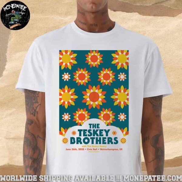 The Teskey Brothers Concert Poster In Wolverhampton UK At Civic Hall On June 26th 2025 Unisex T-Shirt
