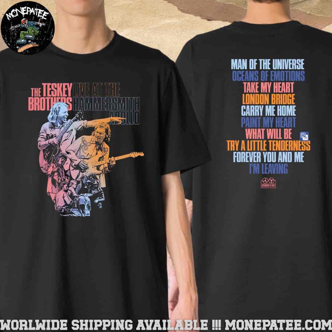The Teskey Brothers Live At The Hammersmith Apollo Merchandise 2025 Two Sides Unisex T-Shirt The Teskey Brothers Live At The Hammersmith Apollo Merchandise 2025 Two Sides Unisex T-Shirt