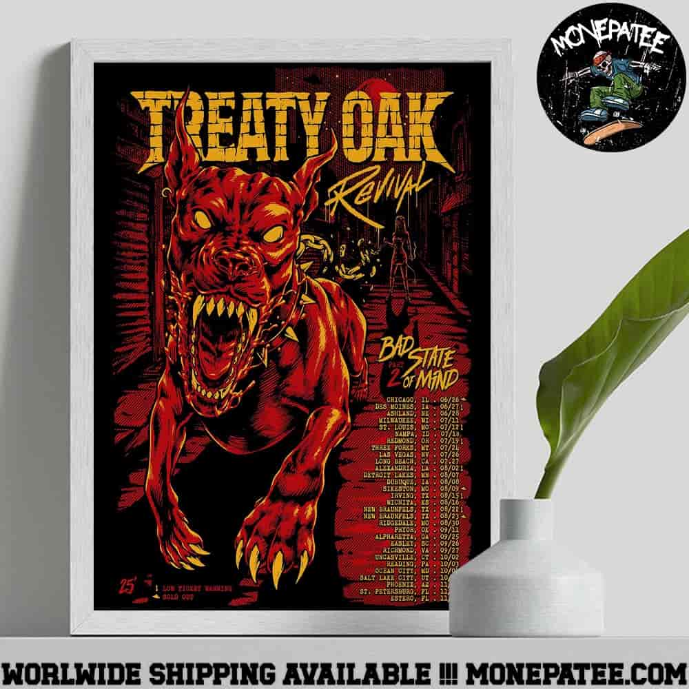 Treaty Oak Revival Bad State Of Mind Tour 2025 Part 2 Setlist Decorative Poster Canvas Treaty Oak Revival Bad State Of Mind Tour 2025 Part 2 Setlist Decorative Poster Canvas