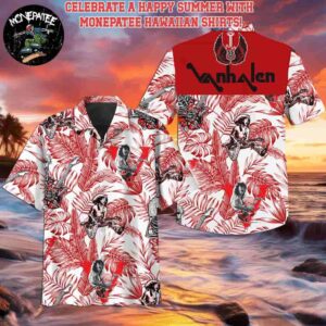 Van Halen With Summer Tropical Riffs Hawaiian Shirt and Beach Shorts