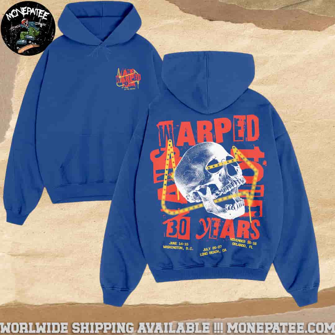 Vans Warped Tour 2025 30 Years Hoodie Merchandise Unisex Shirt Vans Warped Tour 2025 30 Years Hoodie Merchandise Unisex Shirt