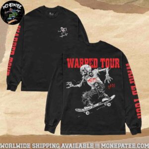 Vans Warped Tour 2025 30 Years Skate Skull Long Sleeve Tee Merchandise Unisex Shirt