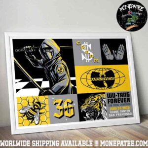 Wu Tang Clan Concert Poster San Francisco CA At Chase Center Wu Tang Forever The Final Chamber Tour Decorative Poster Canvas