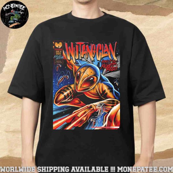 Wu-tang Clan Concert Poster Attack Of The Killer Bees In Tampa FL On June 10 2025 At Amalie Arena Merchandise Unisex T-Shirt