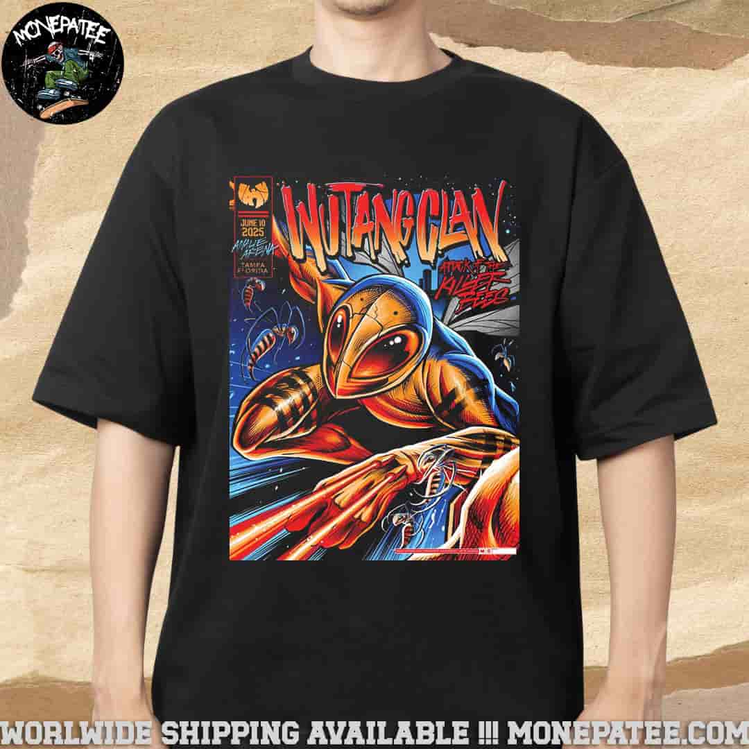 Wu-tang Clan Concert Poster Attack Of The Killer Bees In Tampa FL On June 10 2025 At Amalie Arena Merchandise Unisex T-Shirt Wu-tang Clan Concert Poster Attack Of The Killer Bees In Tampa FL On June 10 2025 At Amalie Arena Merchandise Unisex T-Shirt