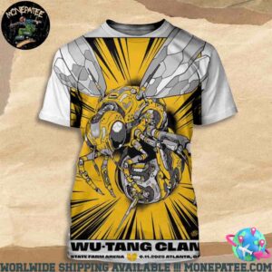 Wu-tang Clan Concert Poster In Atlanta GA On June 11 2025 At State Farm Arena All Over Print T-Shirt