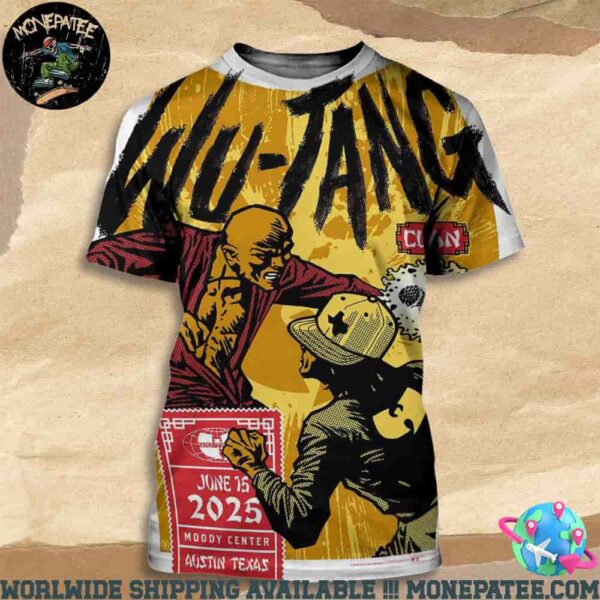 Wu-tang Clan Concert Poster In Austin TX On June 15 2025 At Moody Center All Over Print T-Shirt