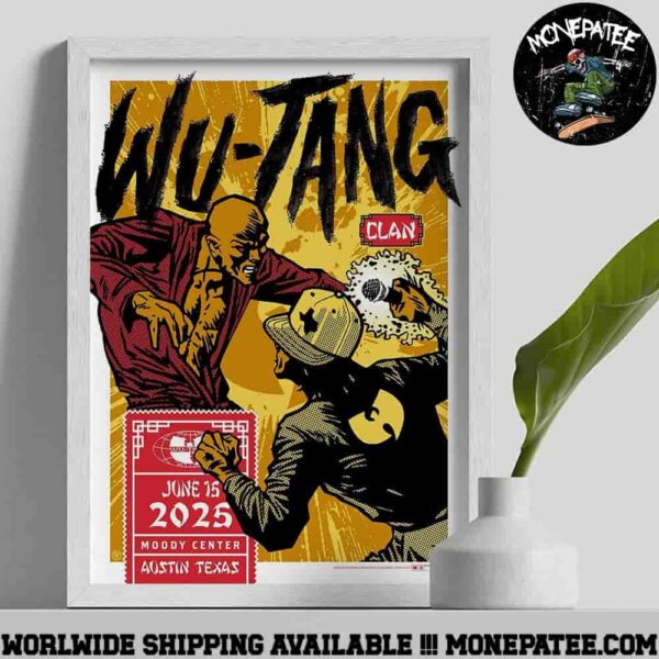 Wu-tang Clan Concert Poster In Austin TX On June 15 2025 At Moody Center Home Decor Poster Canvas