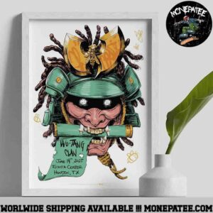 Wu-tang Clan Exclusive Venue Concert Poster In Houston TX On June 14 2025 At Toyota Center Home Decor Poster Canvas